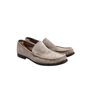 Bruno Magli Men's Size 13 M EUC Encino Grey Suede Leather Italian Made Loafers